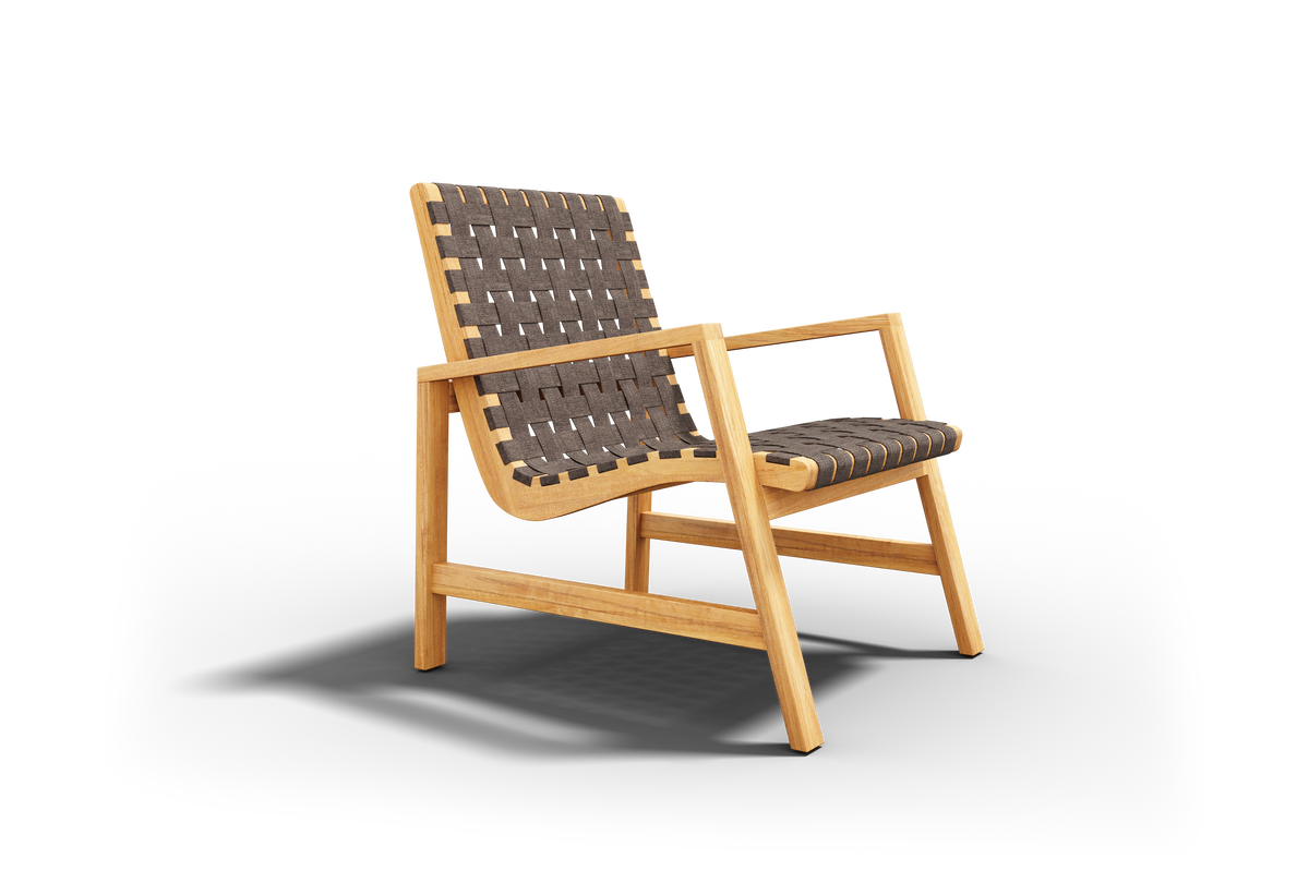 Axelle Teak Outdoor Woven Chat Armchair Outdoor Chair