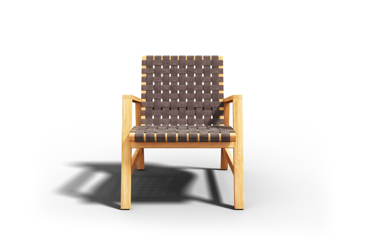 Axelle Teak Outdoor Woven Chat Armchair Outdoor Chair
