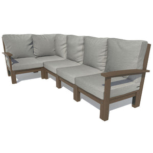 Bespoke Deep Seating 5 pc Sectional Set Sectional Set Stone Gray / Weathered Acorn