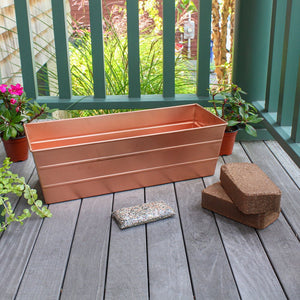 Bloom Box Garden Growing Kit, Medium Copper Flower Box Brackets