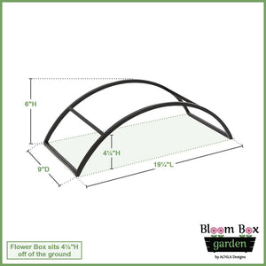 Bloom Box Garden Growing Kit, Medium Green with Odette Stand Flower Box Brackets