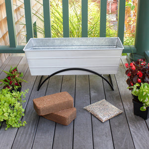 Bloom Box Garden Growing Kit with Odette Stand Flower Box Brackets