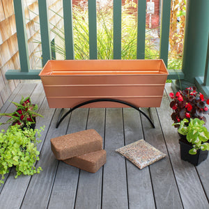 Bloom Box Garden Growing Kit with Odette Stand Flower Box Brackets