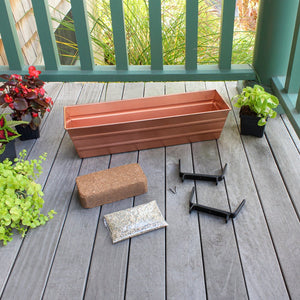 Bloom Box Garden Growing Kits – Small Size with Multiple Mounting Options Flower Box Brackets