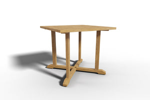 Boucher Square Teak Outdoor Dining Table with Umbrella Hole Dining Table