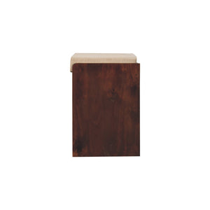 California Walnut & Mud Linen Pull Out Shoe Bench Bench