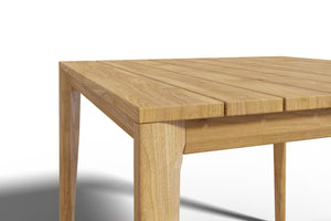 Cateline 39-inch Square Teak Outdoor Dining Table with Umbrella Hole Outdoor Table