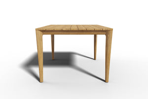 Cateline 39-inch Square Teak Outdoor Dining Table with Umbrella Hole Outdoor Table