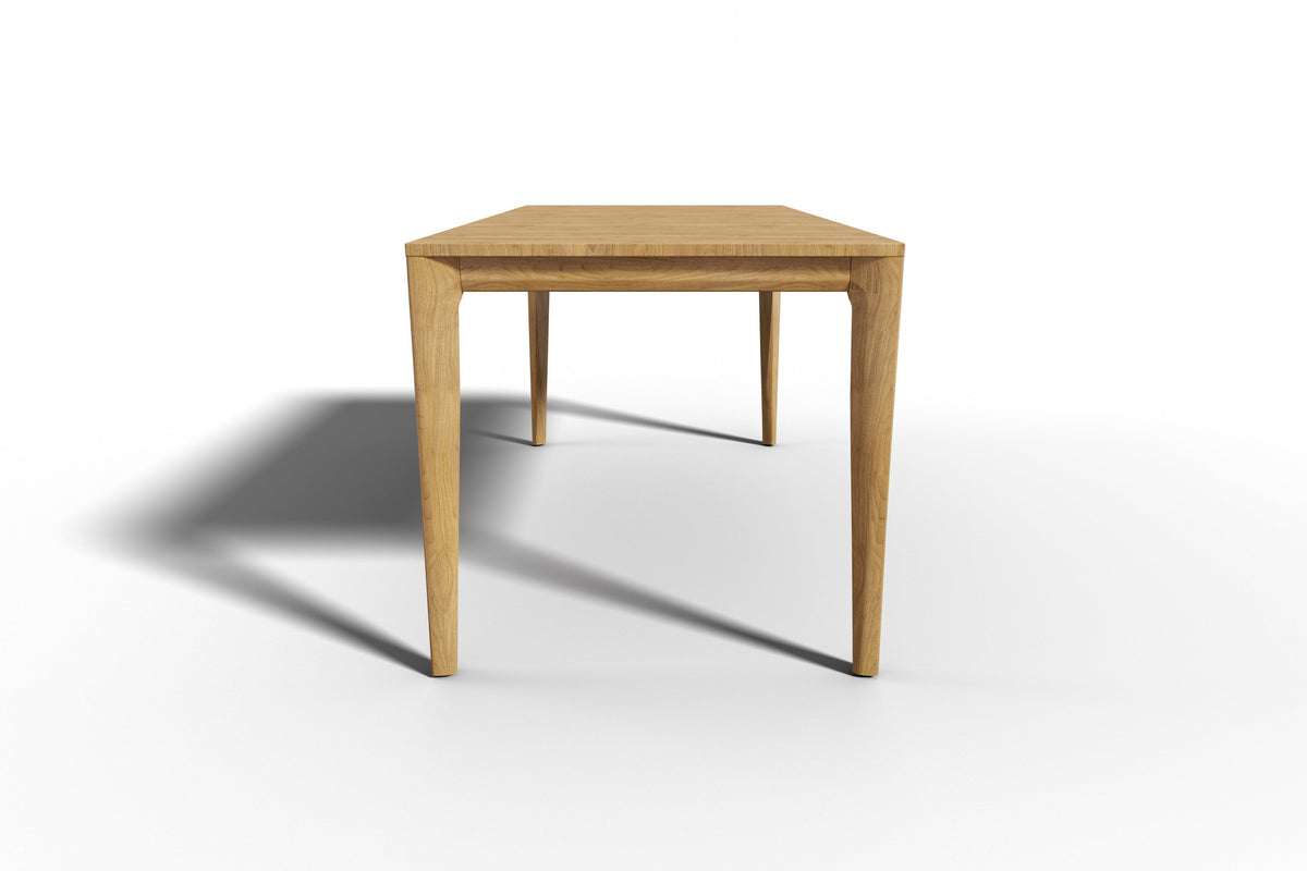 Cateline 63-inch Rectangular Teak Outdoor Dining Table with Umbrella Hole Outdoor Table