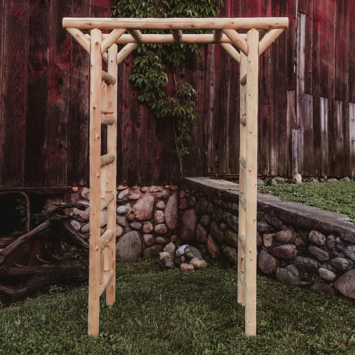 Cedar Log Arbor - Large Log Arbor