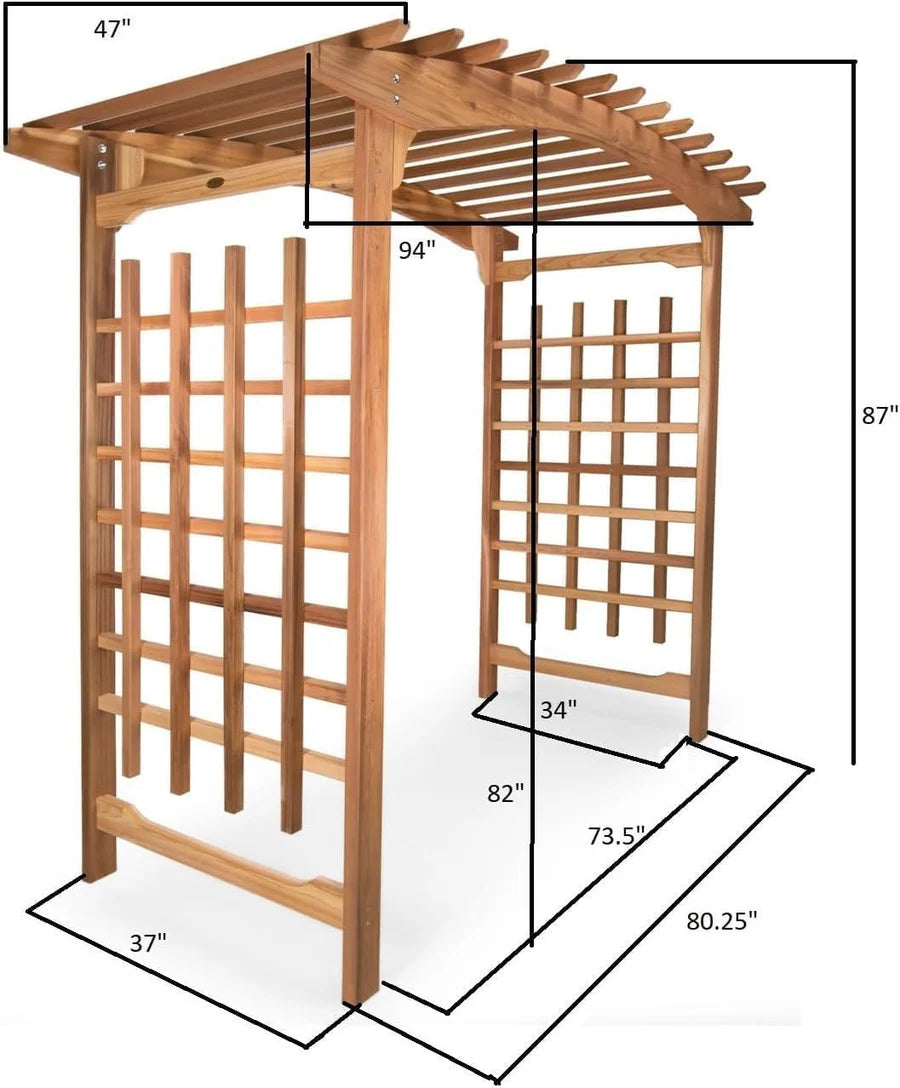 Cedar Pagoda Wedding Arbor Porch Swing Stand