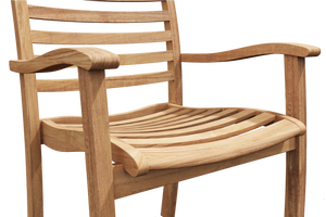 Clarisse 7-Piece Rectangular Teak Outdoor Dining Set with Extendable Table and Stacking Armchairs Outdoor Dining Set