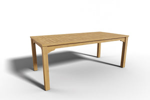 Clarisse Rectangular Teak Outdoor Dining Table with Built-In Extension and Umbrella Hole Dining Table