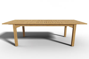 Clarisse Rectangular Teak Outdoor Dining Table with Built-In Extension and Umbrella Hole Dining Table