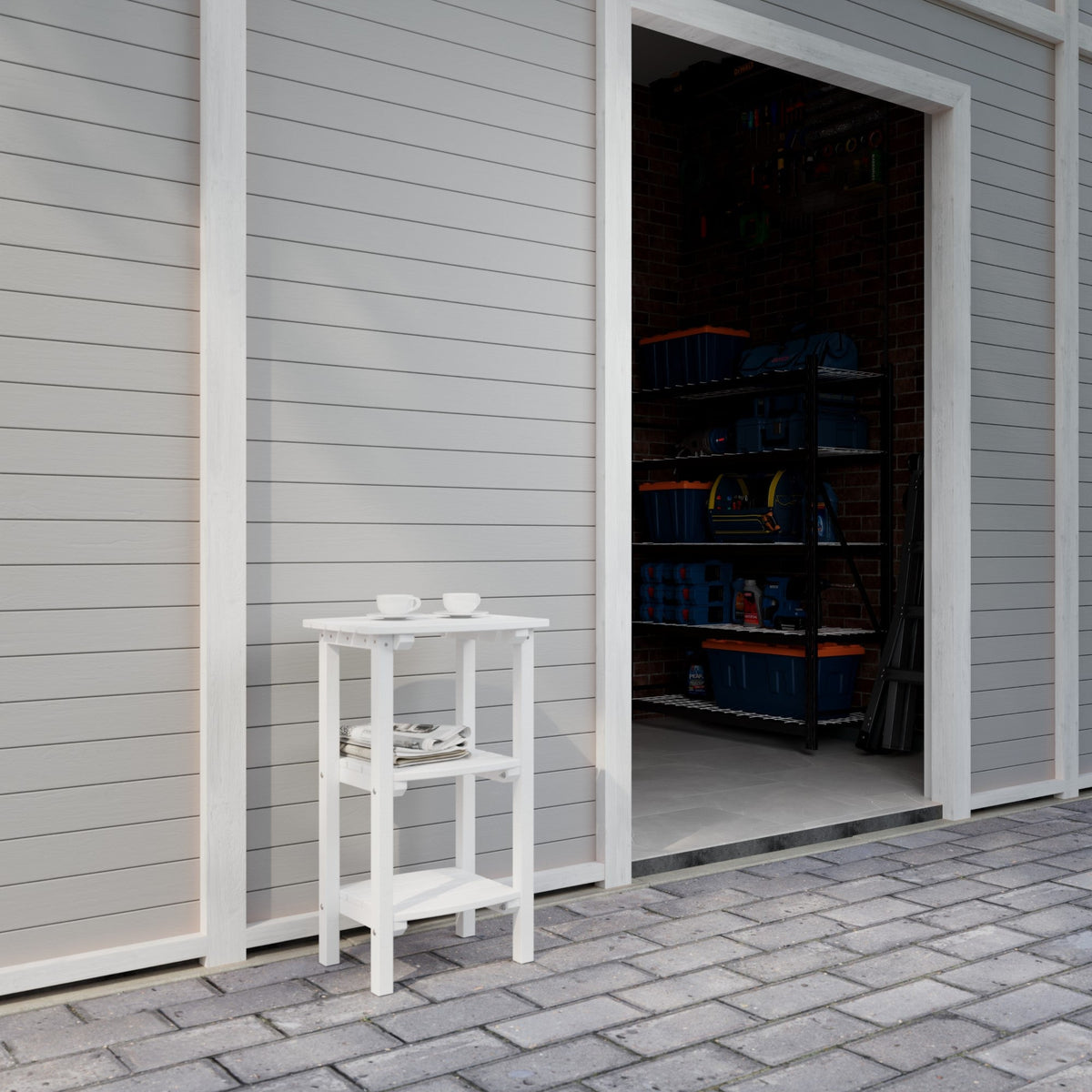 Classic 3 Shelf Side Table Outdoor Table