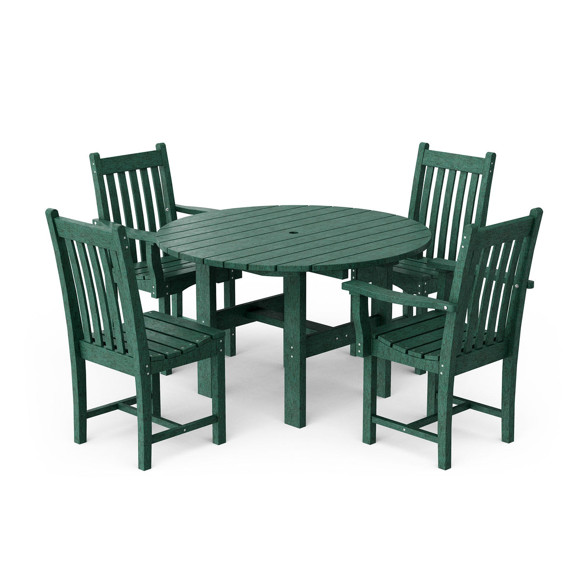 Classic 5-Piece 46" Round Dining Set with Dining Chairs Dining Set