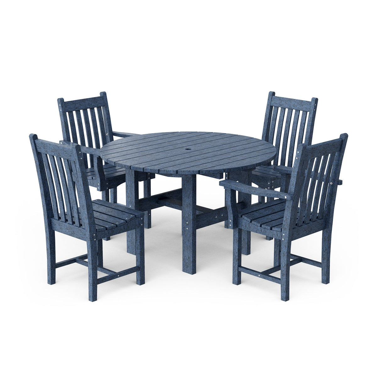 Classic 5-Piece 46" Round Dining Set with Dining Chairs Dining Set