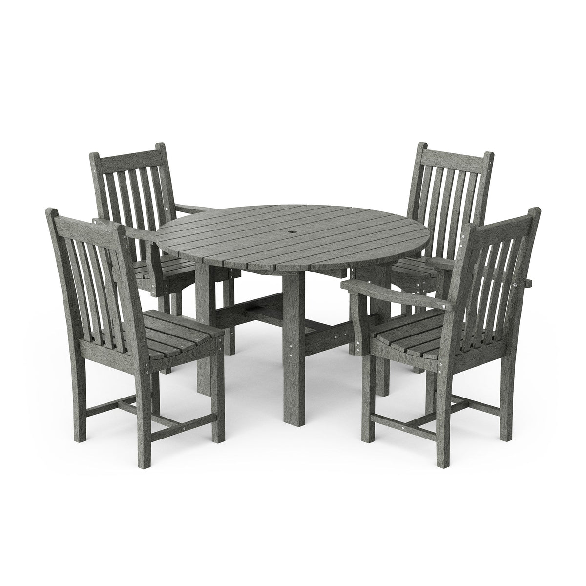 Classic 5-Piece 46" Round Dining Set with Dining Chairs Dining Set