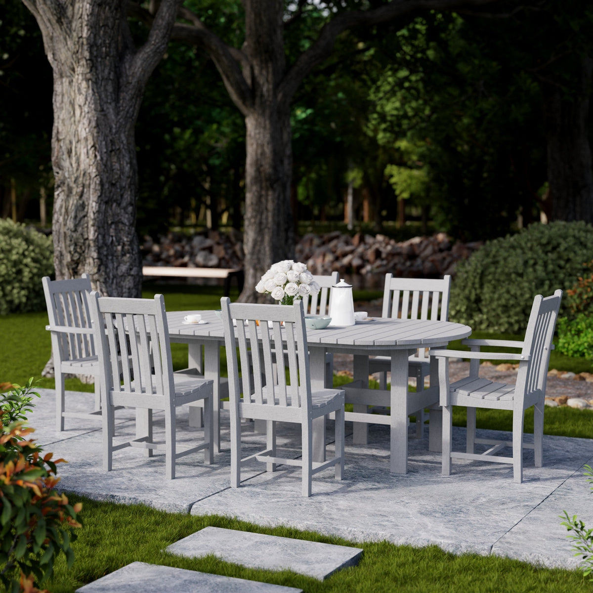 Classic 7-Piece 44"x84" Dining Set Dining Set