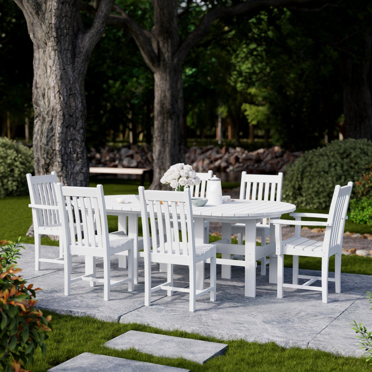 Classic 7-Piece 44"x84" Dining Set Dining Set