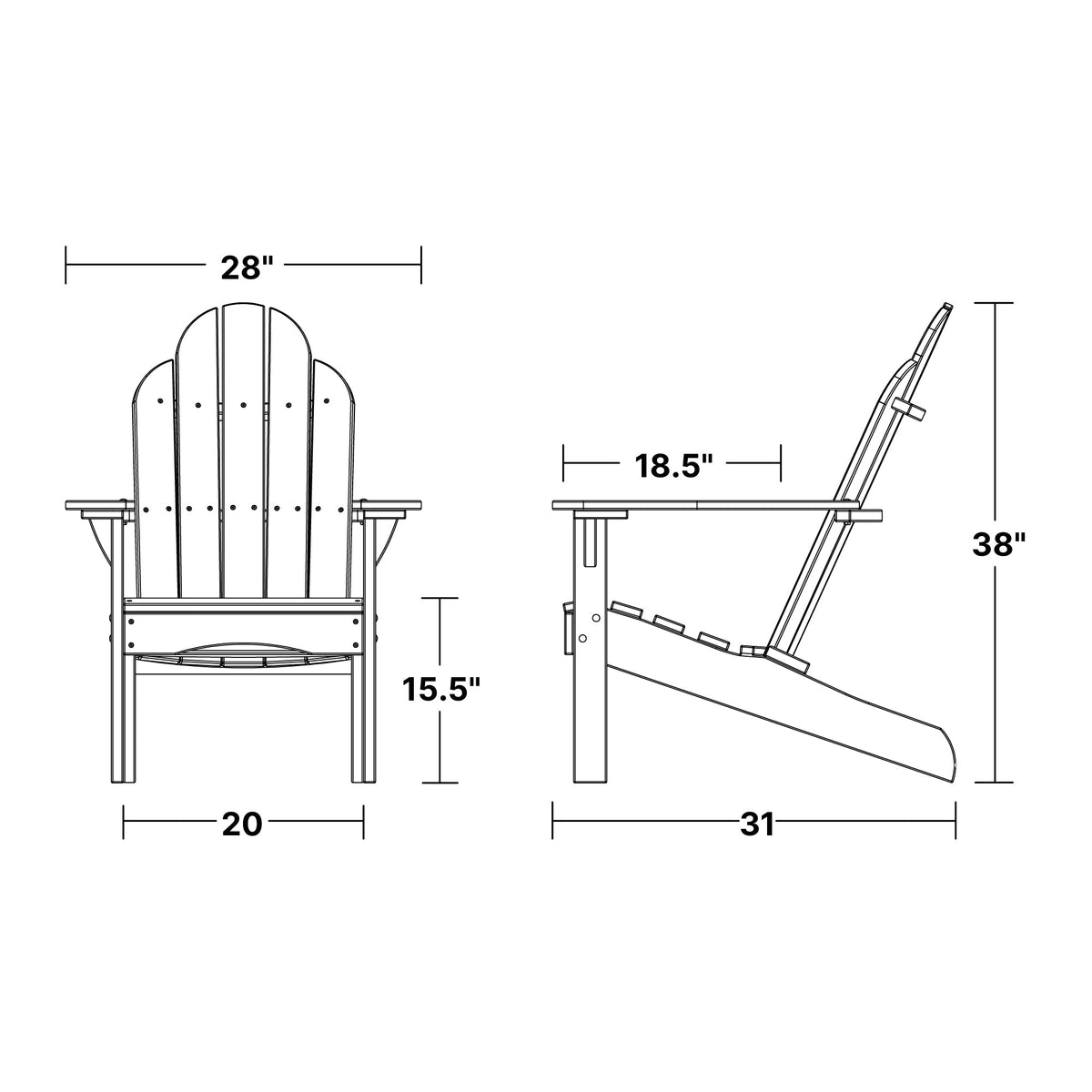 Classic Adirondack Chair Outdoor Chair