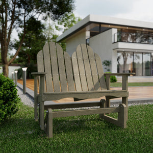 Classic Adirondack Glider Outdoor Glider