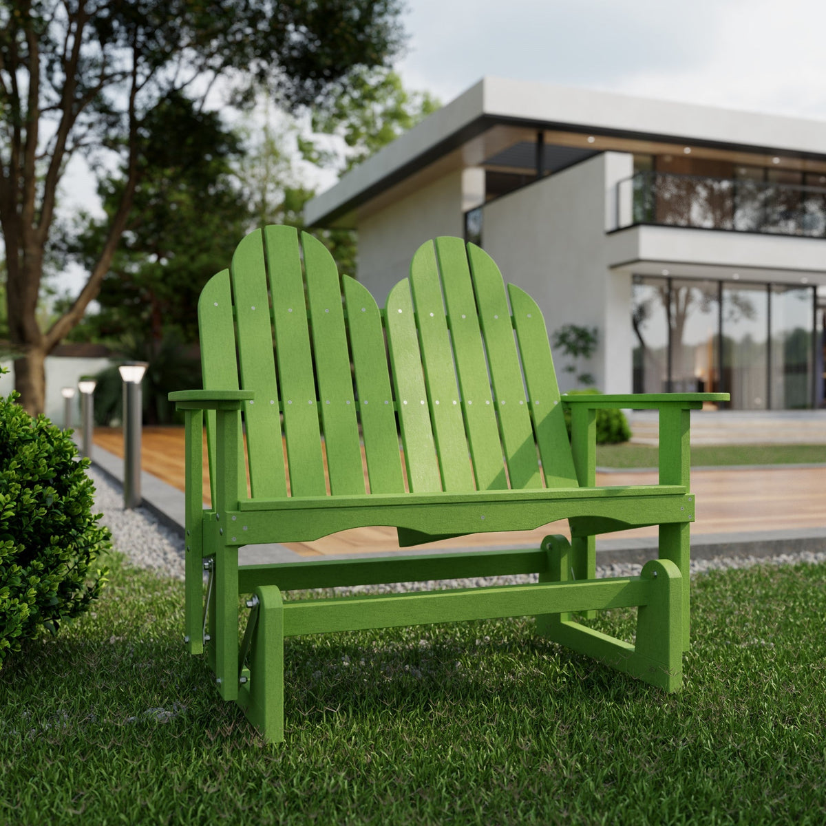 Classic Adirondack Glider Outdoor Glider