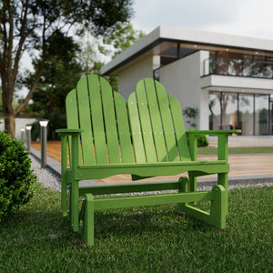 Classic Adirondack Glider Outdoor Glider