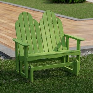 Classic Adirondack Glider Outdoor Glider