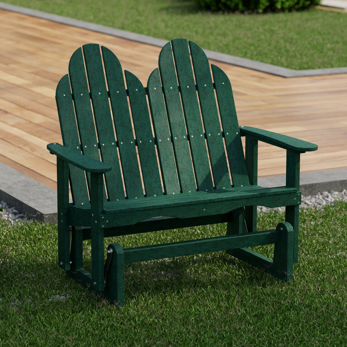 Classic Adirondack Glider Outdoor Glider