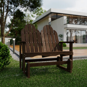 Classic Adirondack Glider Outdoor Glider