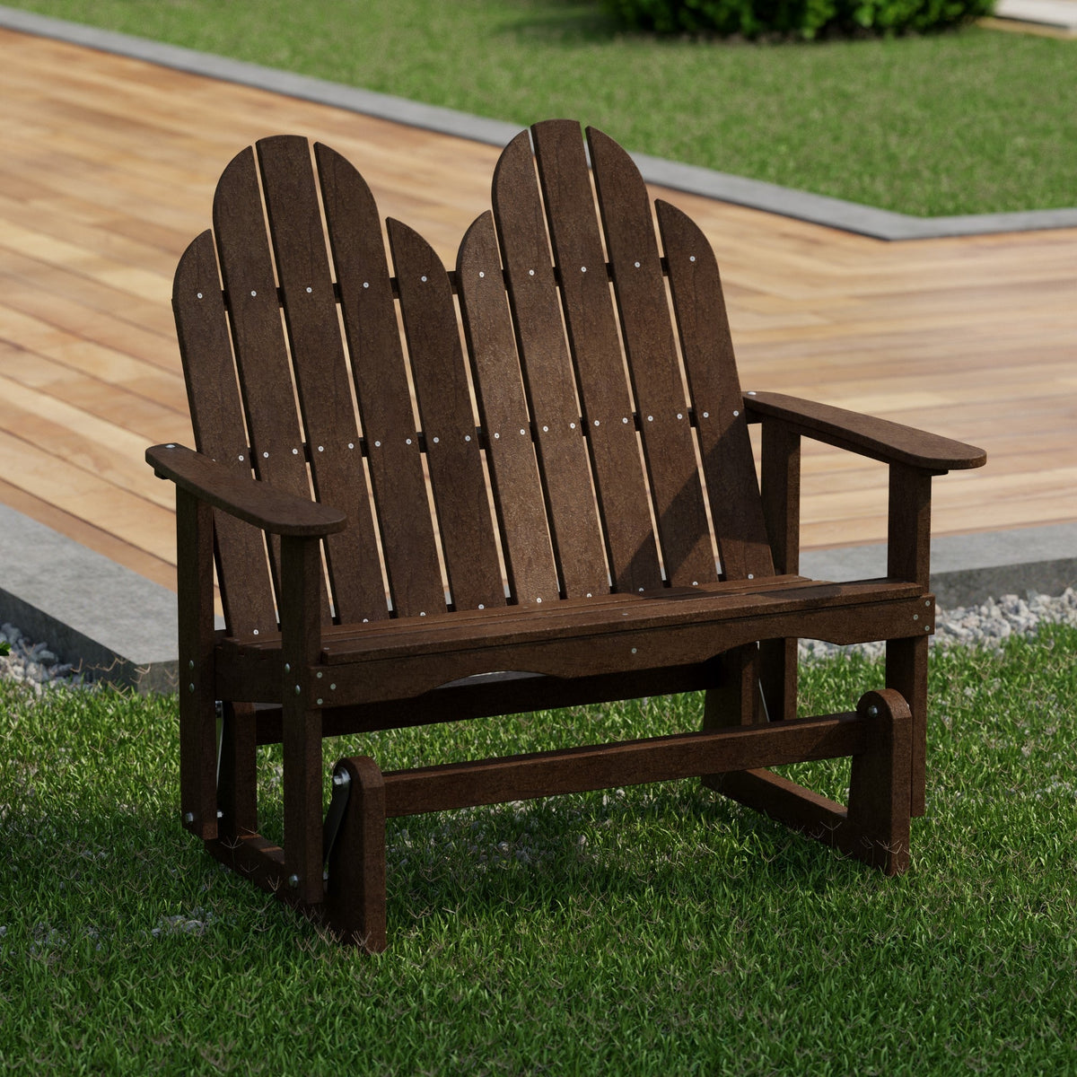 Classic Adirondack Glider Outdoor Glider
