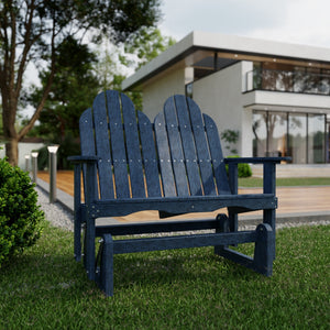 Classic Adirondack Glider Outdoor Glider