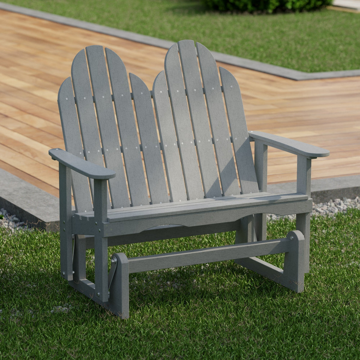 Classic Adirondack Glider Outdoor Glider