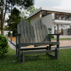 Classic Adirondack Glider Outdoor Glider