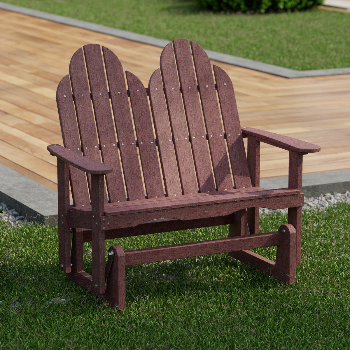 Classic Adirondack Glider Outdoor Glider