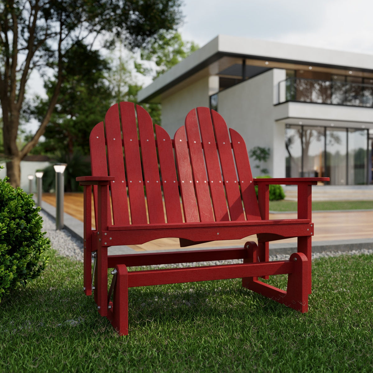 Classic Adirondack Glider Outdoor Glider