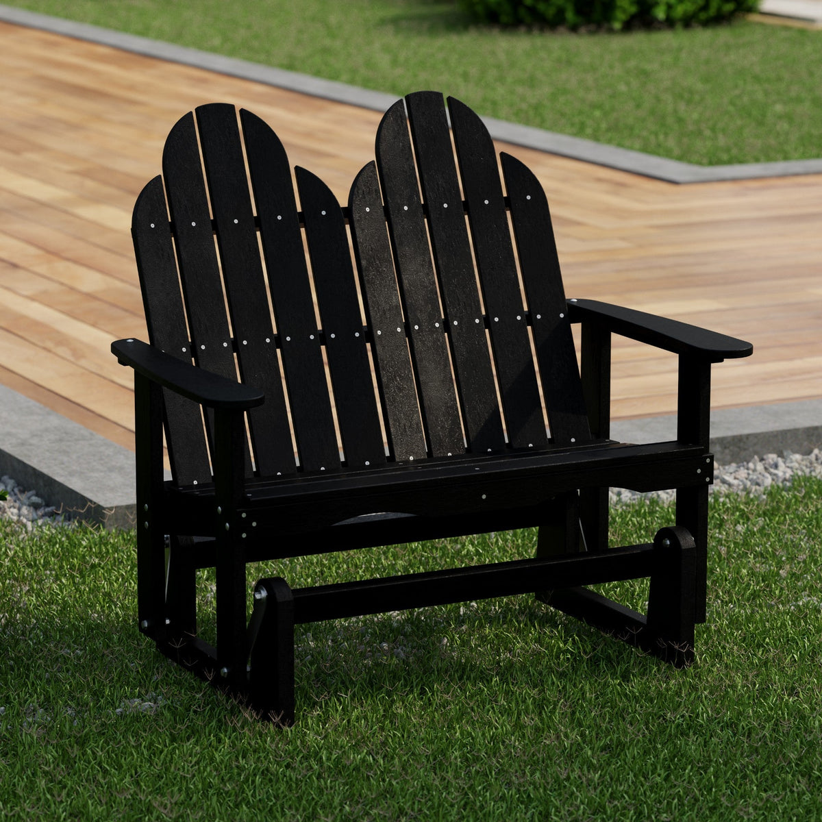 Classic Adirondack Glider Outdoor Glider