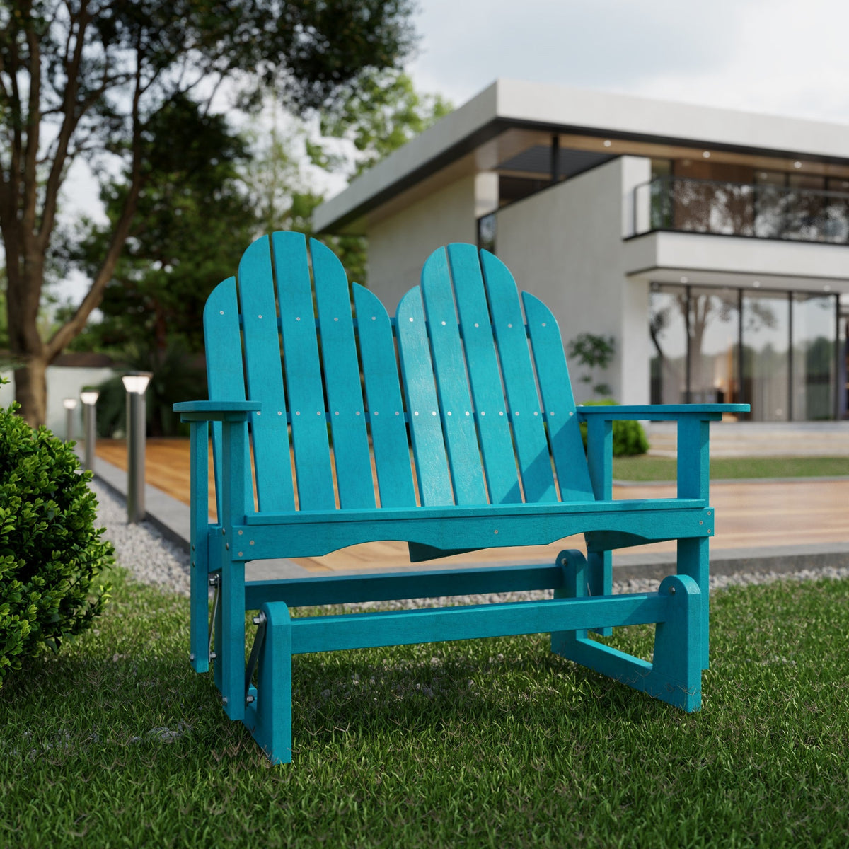 Classic Adirondack Glider Outdoor Glider
