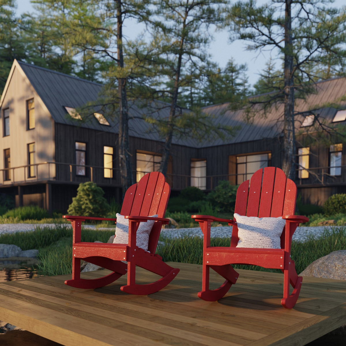 Classic Adirondack Rocker Rocking Chair