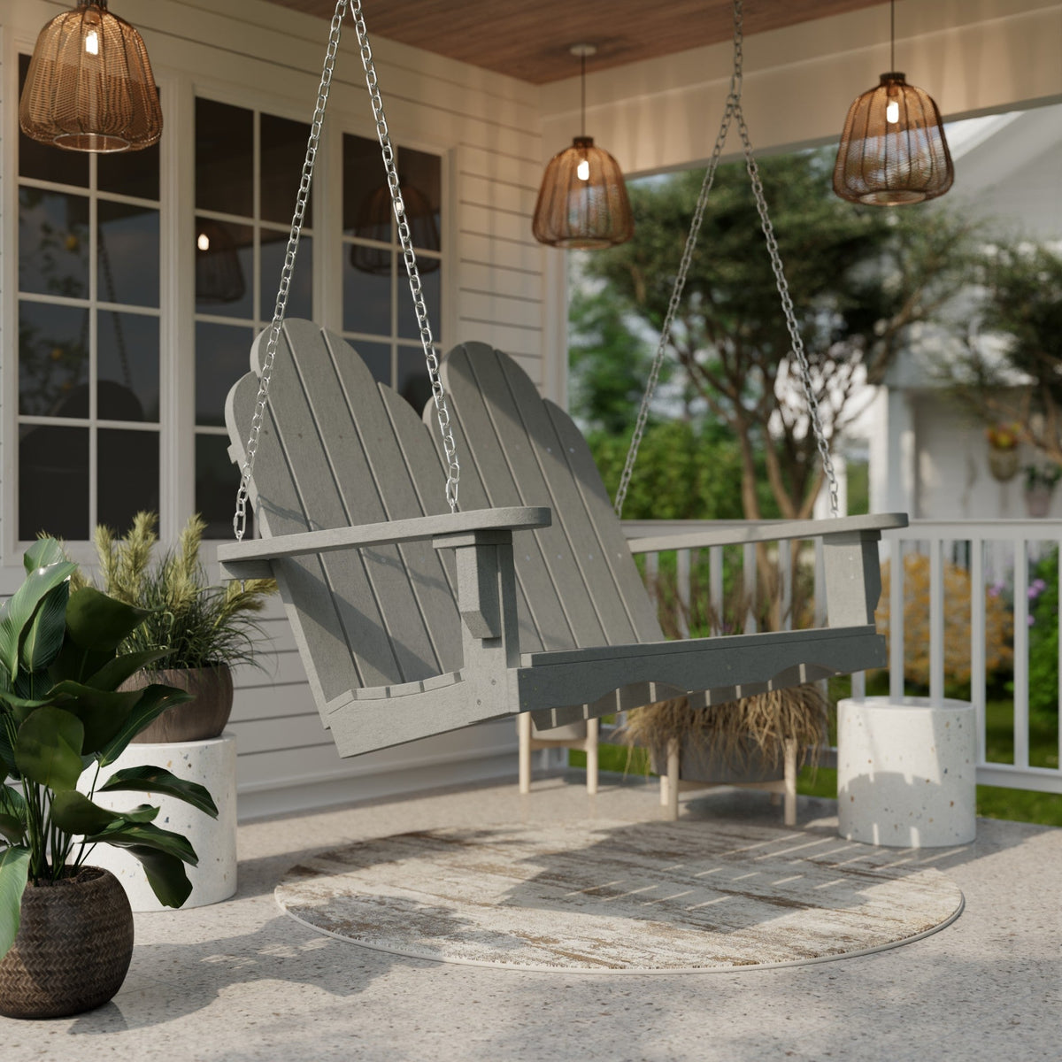 Classic Adirondack Swing Porch Swing