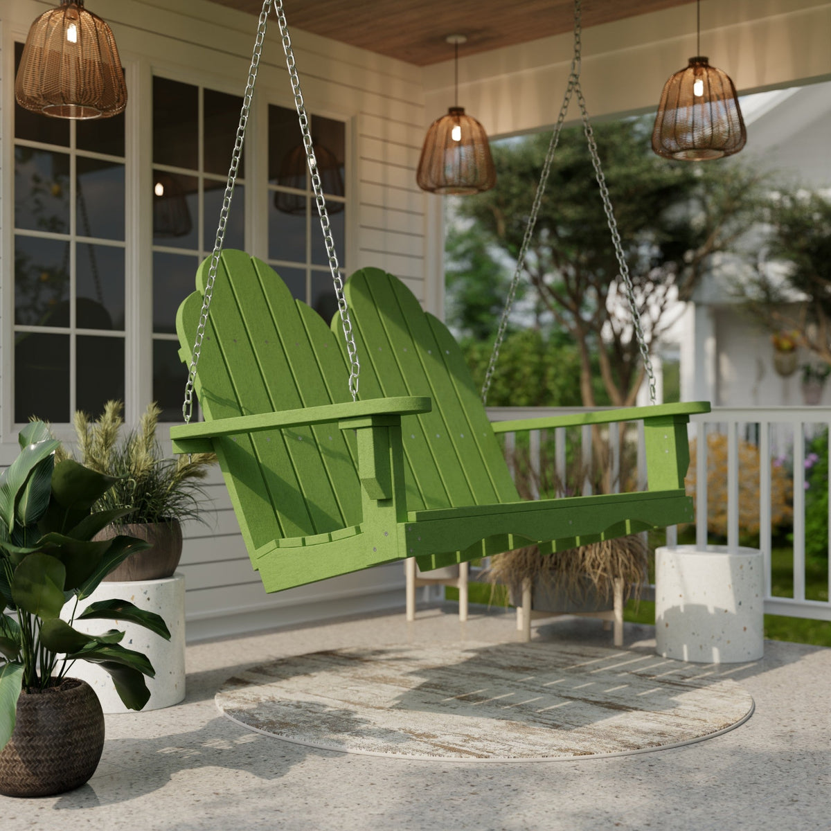 Classic Adirondack Swing Porch Swing