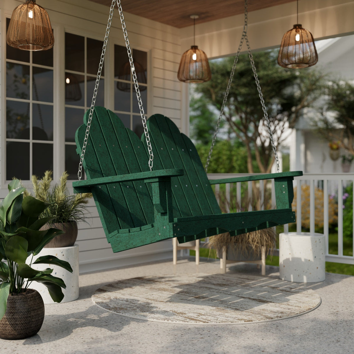 Classic Adirondack Swing Porch Swing
