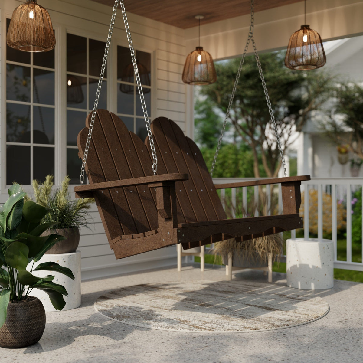 Classic Adirondack Swing Porch Swing