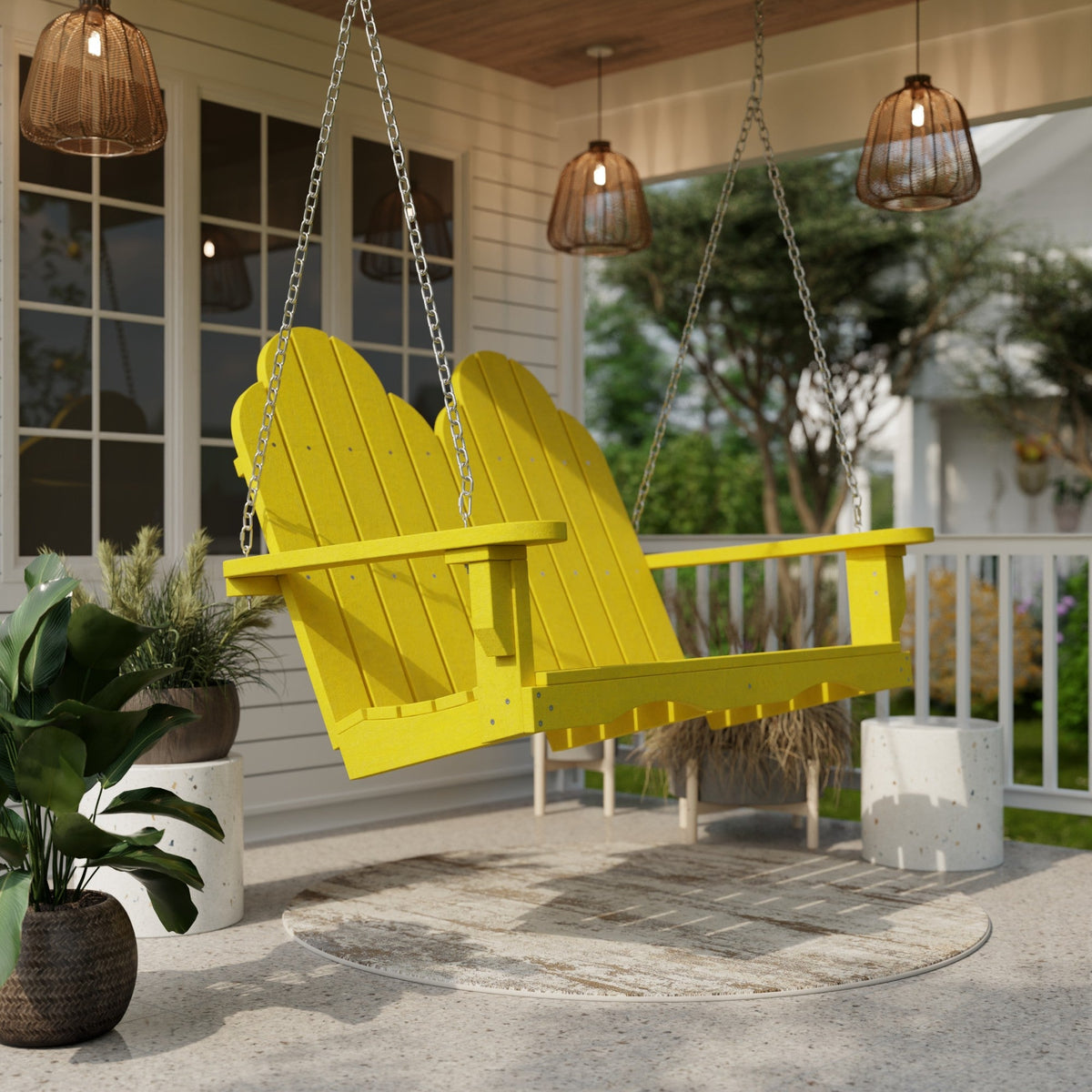 Classic Adirondack Swing Porch Swing
