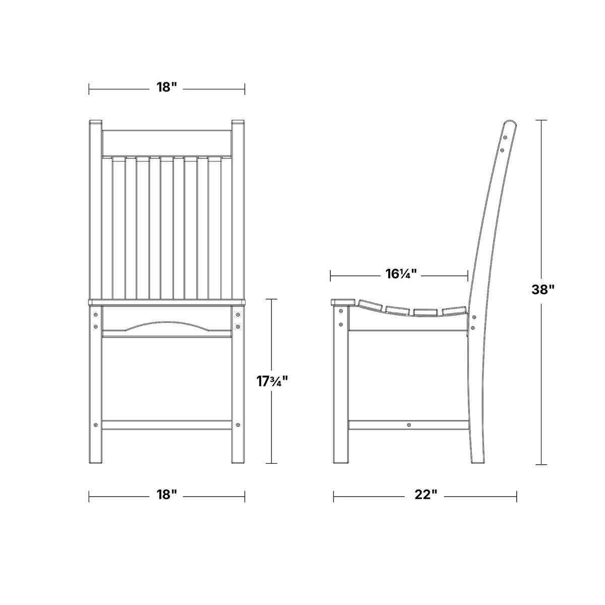 Classic Dining Side Chair Outdoor Chair