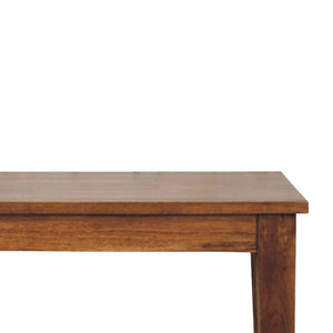 Classic Golden Teak Solid Wood Dining Table Bench