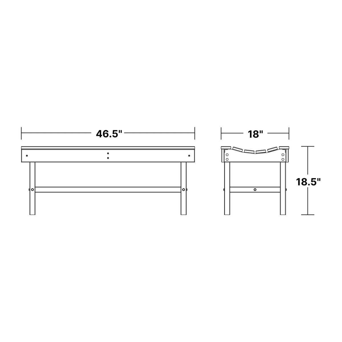 Classic Vineyard Bench Garden Bench