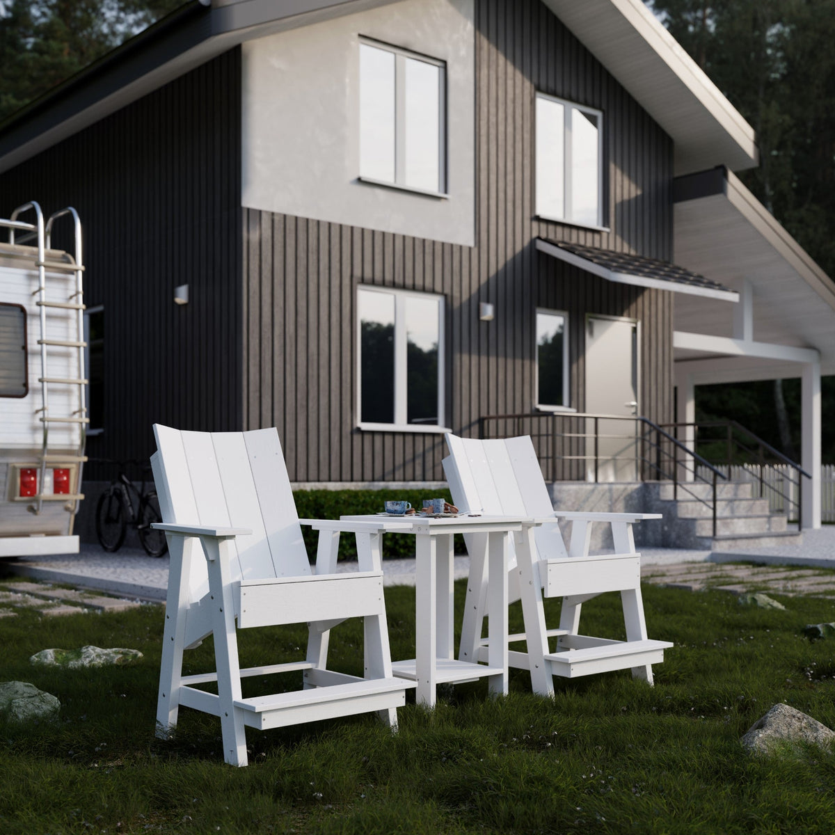 Contemporary High Adirondack Chair Outdoor Chair