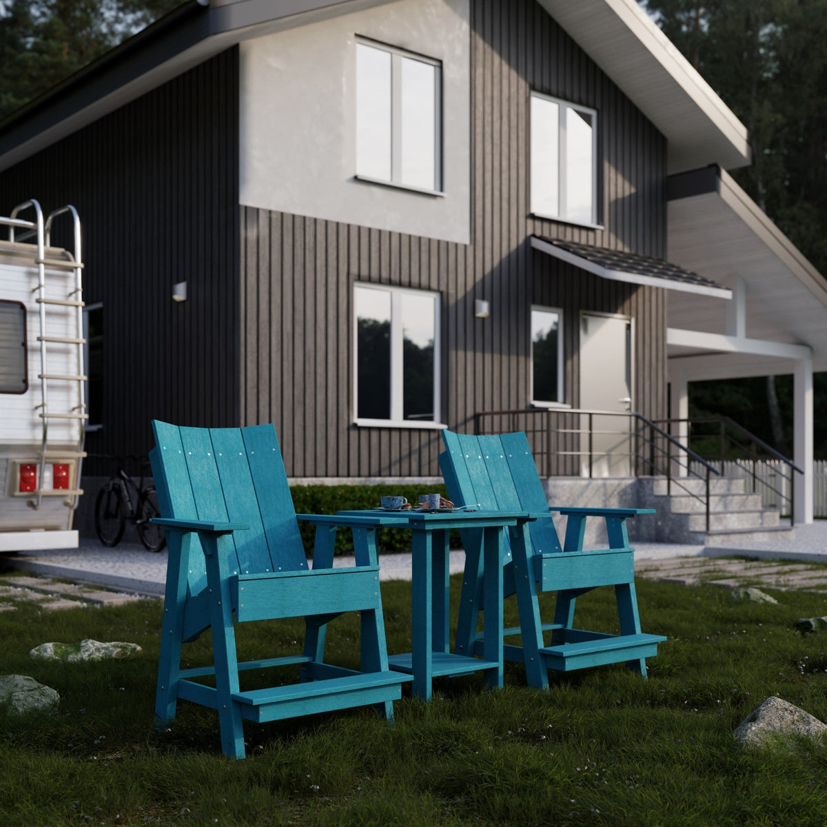 Contemporary High Adirondack Chair Outdoor Chair